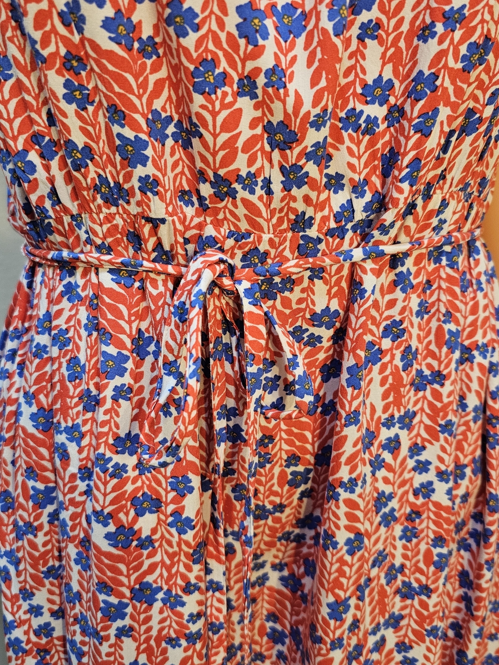 J. Crew Floral Midi Dress With Pockets Size 12 - Picture 5 of 5